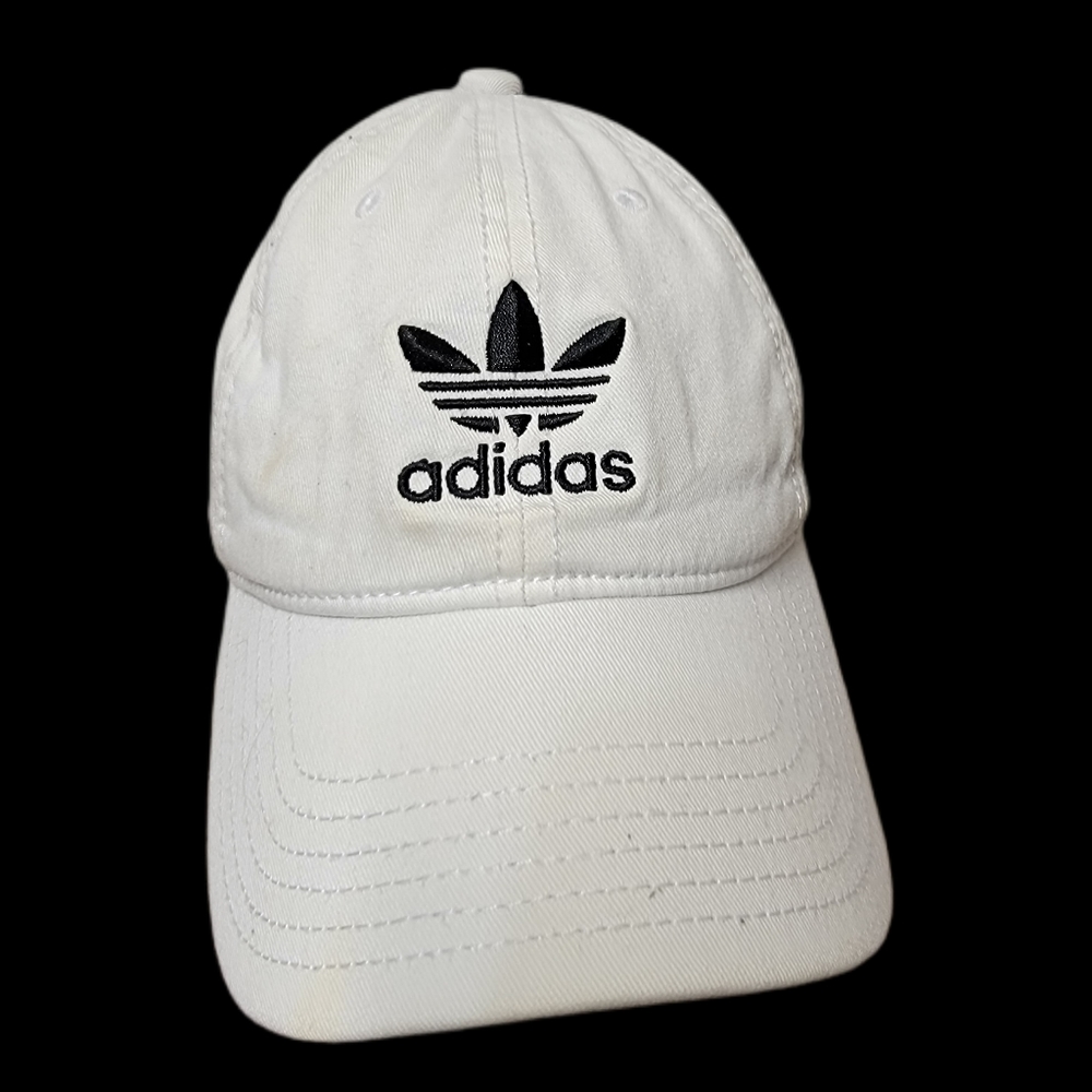 Adidas Womens White Unisex‎ Adults Casual Adjustable Baseball Hat Cap Size OSFW